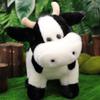 Realistic Plush Cow Toy Soft Stuffed Animal with Black & White Spots Cuddly Companion Birthday Gift for Boys Girls