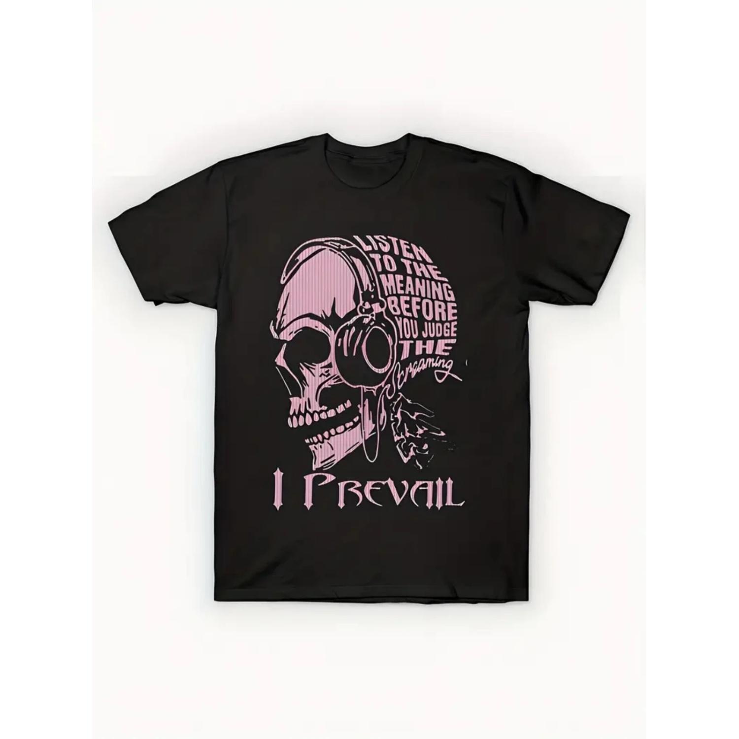 

Розовый Череп с Наушниками Для Прослушивания Музыки Напечатанный Подходит для Любителей Музыки Чтобы Показать Свою Индивидуальность Мужчины Женщины S