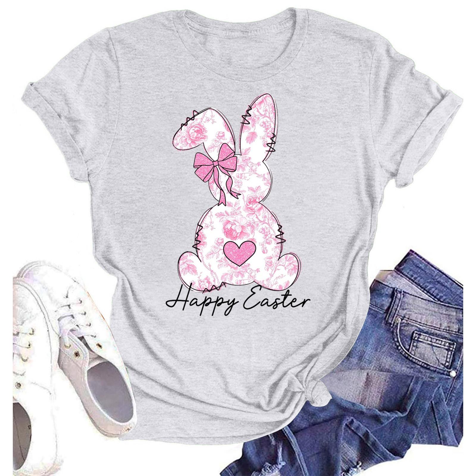 

Жіноча модна футболка з принтом і круглим вирізом з короткими рукавами XL білий