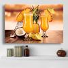 Modern Fresh Fruit Juices and Cocktails Canvas Painting Summer Sea Wall Picture Posters and Prints for Living Room Decor Cuadros