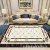 Modern Marble Print Area Rug Living Room Sofa Coffee Table Decorative Floor Mat Crystal Velvet Non-Slip Durable Washable
