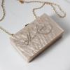 New Trendy Handbag Fashion Women Bags Beige Letter Acrylic Luxury Party Evening Bag Woman Wedding Cute Vintage Box Clutch Purse