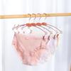 10PCS Gold Metal Hanger for Bra,Non-slip Underwear Clothes Hangers with Two Clips,Wardrobe Storage Organizer for Hanging Pants