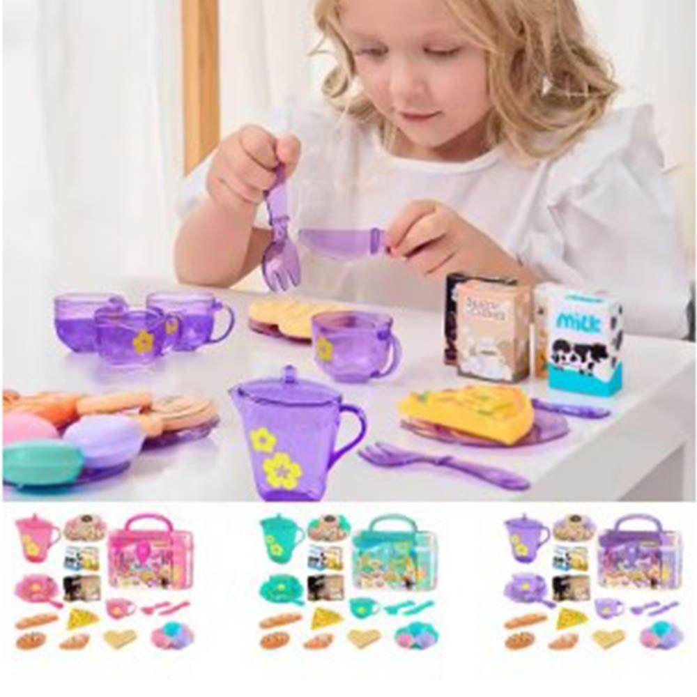 Tea Time Playset Kids Pretend Cooking Toy Afternoon Tea Toy Set Interactive Kitchen Toy
