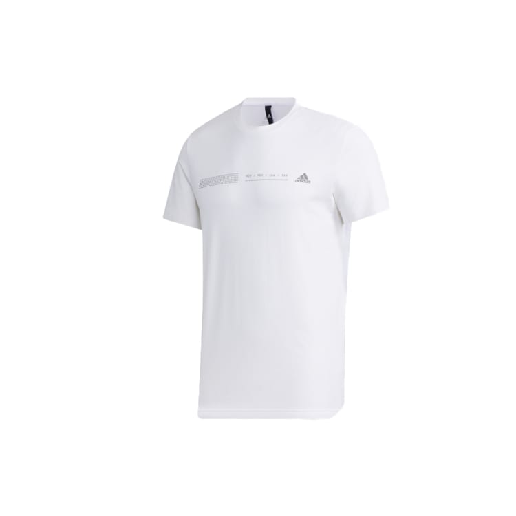 Adidas T Shirts Men's White Crew Neck Moderate Straight Fit GL5622