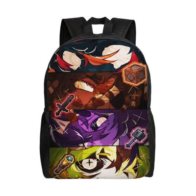 ParrotX2 FlameFrags Teenage Backpack Gift Student Business Unstable SMP Games Daypack for Men Women Laptop Computer Shoulder Bag