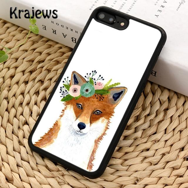 Krajews Fox clever vignette Soft Phone Case Cover For iPhone 17 Air 16 15 14 plus 11 12 13 pro max Plus coque Fundas