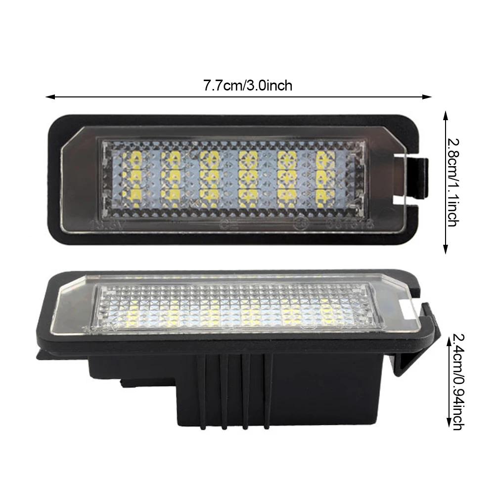 1/2PCS Car Rear LED License Number Plate Light Lamp CANbus For VW Passat B6 CC Eos Golf 4 5 6 7 MK7 Polo Superb Seat Leon Altea