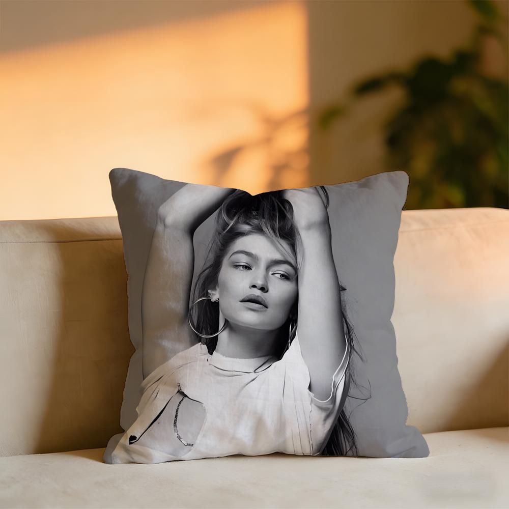 Gigi Hadid Cushion Cover Cozy Velvet Throw PillowSoft Warm Cushion For Sofa Bed 30X30cm