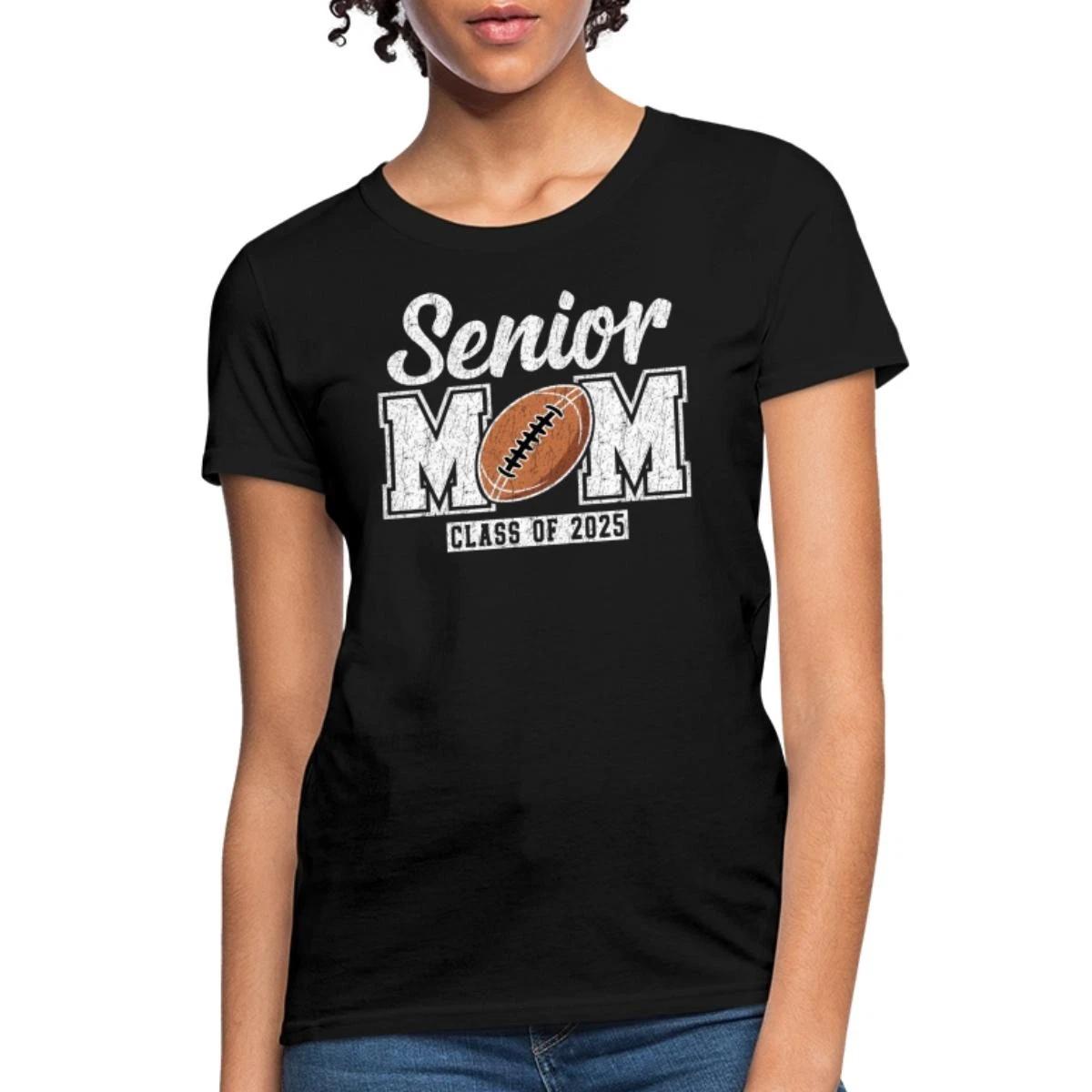 Senior Football Mom Class Of 2025 Senior Mom 2025 Women s T-Shirt XS