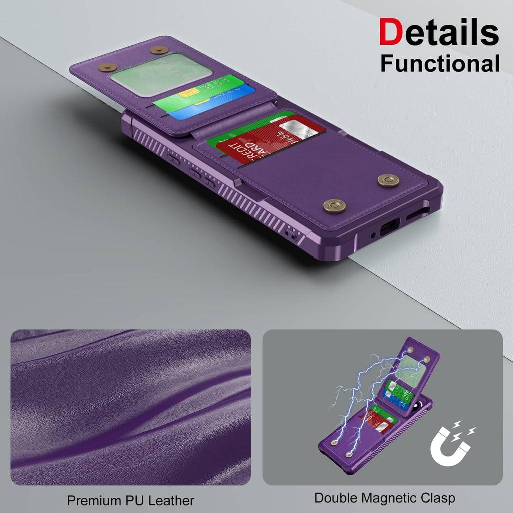 Wallet Case for Google Pixel 10 9 Pro XL 8 7 Pro 9A 8A 7A with Card Slots, Flip Magnetic Closure Kickstand TPU Bumper Protective
