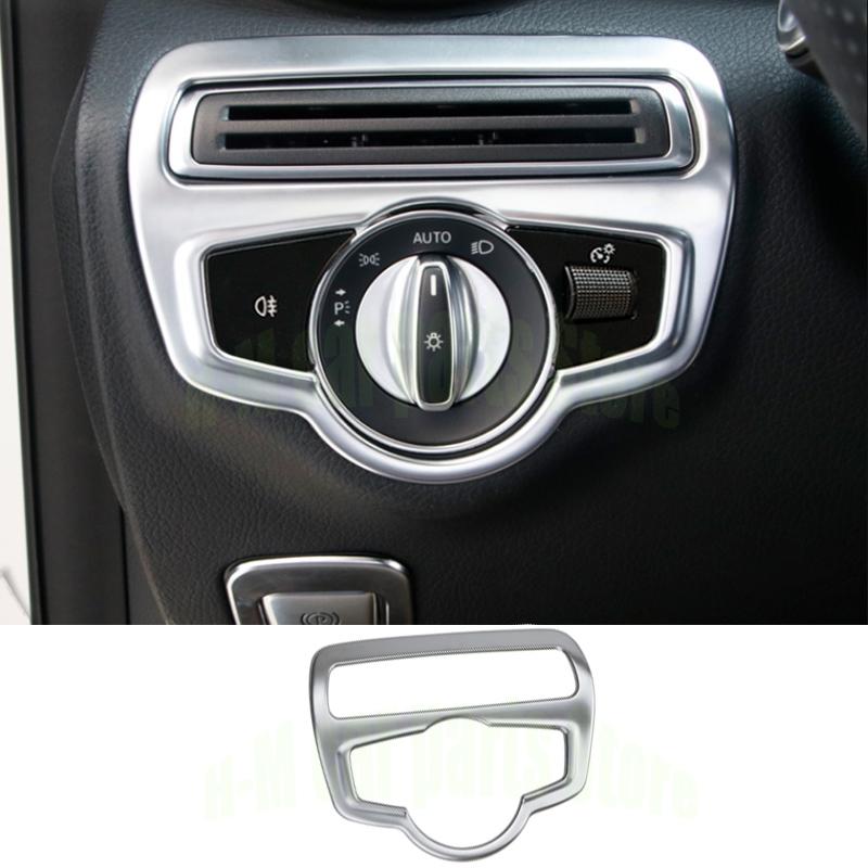 For Mercedes Benz C E GLC Class C260L C200L E300L GLC260L Car Light Control Panel Trim Cover Sticker Accessories Car