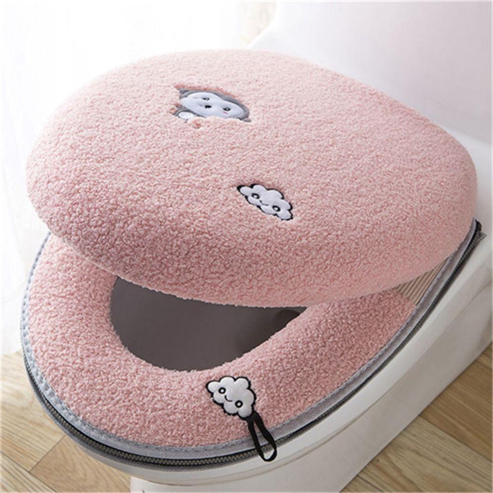 Zipper Style Cushion+lid Cover Bathroom Universal Closestool Seat Case Toilet Seat Cover  Toilet