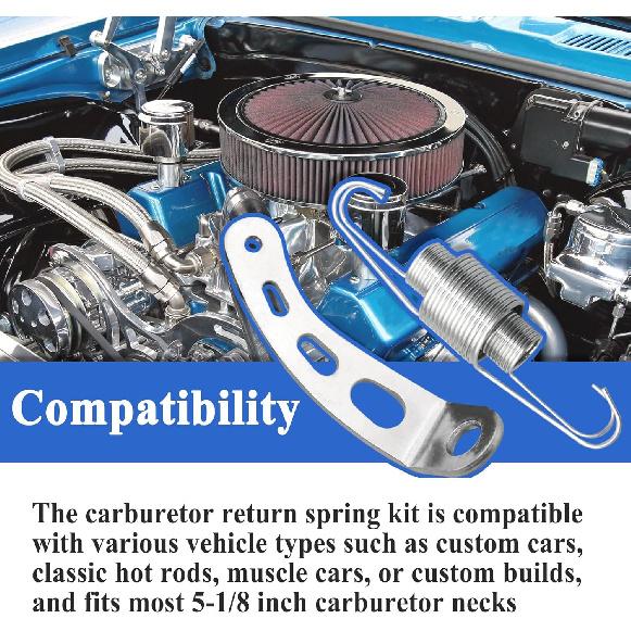 2Sets 4708 Throttle Return Spring Bracket, With 59207 Throttle Return Springs (12 Springs)