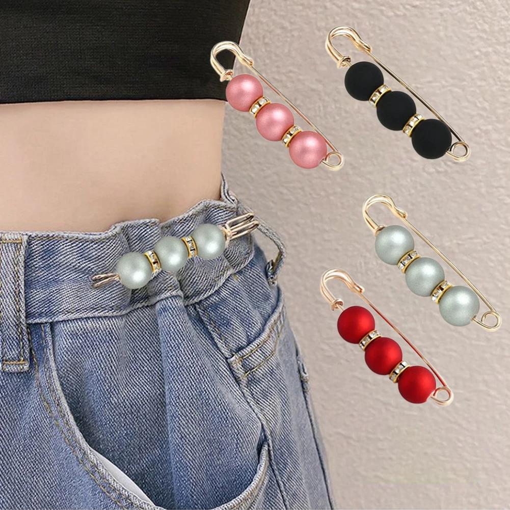 5/7CM Pearl Waist-cinching Pin Button Sweet Pearl Adjustable Waist Button Dress With Cinched Waist Fashion Accessories