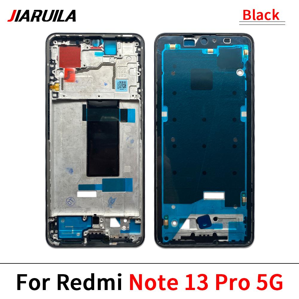 Back Battery Cover Rear Metal Front Housing Middle Frame Bezel Plate Parts For Xiaomi Redmi Note 13 4G 5G Note 13 Pro Plus 5G