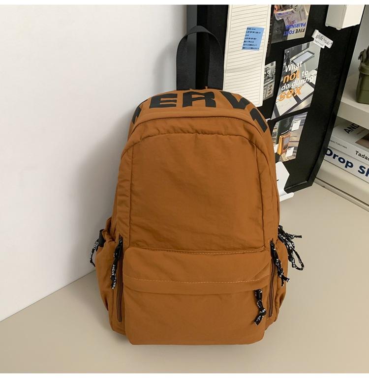 School Bag Female College Student Simple Personality Lightweight High School Student Large Capacity Backpack Men Commuter Backpack Men