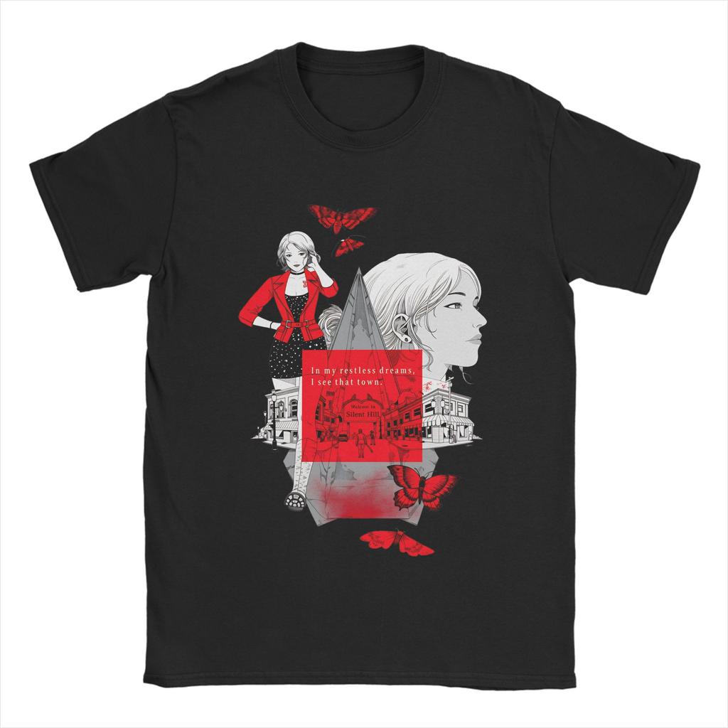 Amazing Silent Hill T-Shirt for Men Crew Neck Cotton T Shirt  Short Sleeve Tees Birthday Present Clothing