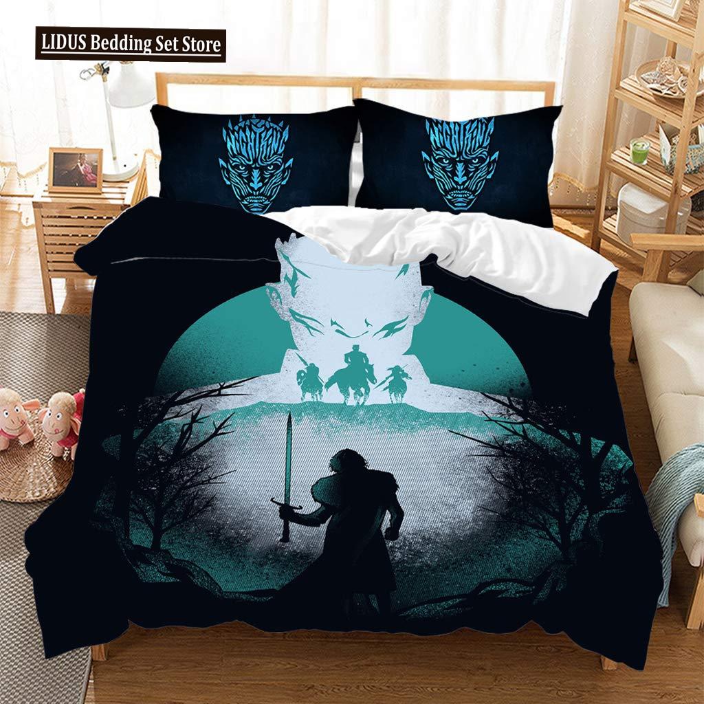 3D Horror Skull Demon Duvet Cover Set Skeleton Gothic Monster Bedding Set Black Comforter Cover For Boys,full Queen Size 2/3pcs