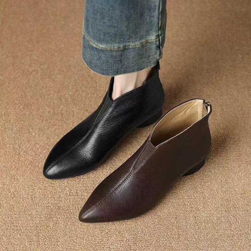 A New Style of Casual Pointed-toe Soft-soled Women's Shoes with A Deep Opening