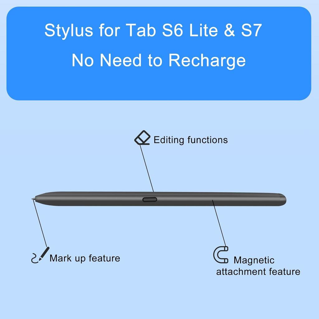 S Pen S6 Lite S7FE Replacemen Tab S6 Lite S7FE Stylus Pen for Samsung Galaxy Tab S6 Lite S7FE S Pen (Withoutbluetooth 2 Pack Black)