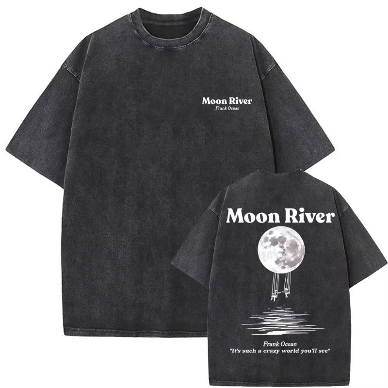 Washed Vintage Rapper Frank Oversized Tshirt Blond Graphic Tshirts Unisex Women Ocean Hip Hop T Shirt Unisexs Fashion Casual Tees