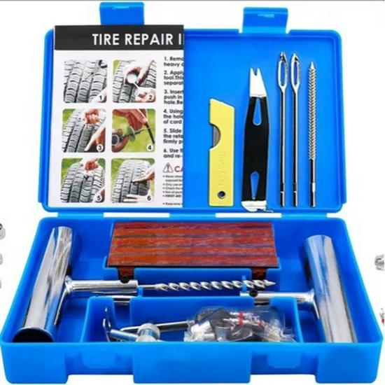 91-Piece Car & Motorcycle Tire Repair Kit for Emergency, Vacuum & Vehicle-Mounted Electric Vehicles Set