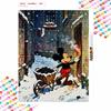 Disney 5D diamond painting set Christmas Mickey DIY handmade diamond painting art production diamond decorative paintingsnow scene