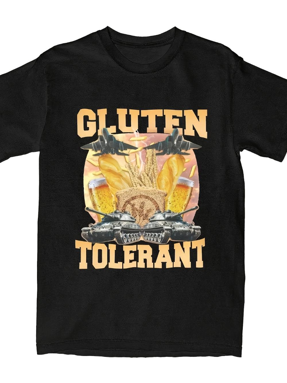 

Creative GlutenTolerant Funny Print UnisexS Summer Round Neck ShortSleeve TShirt Breathable S