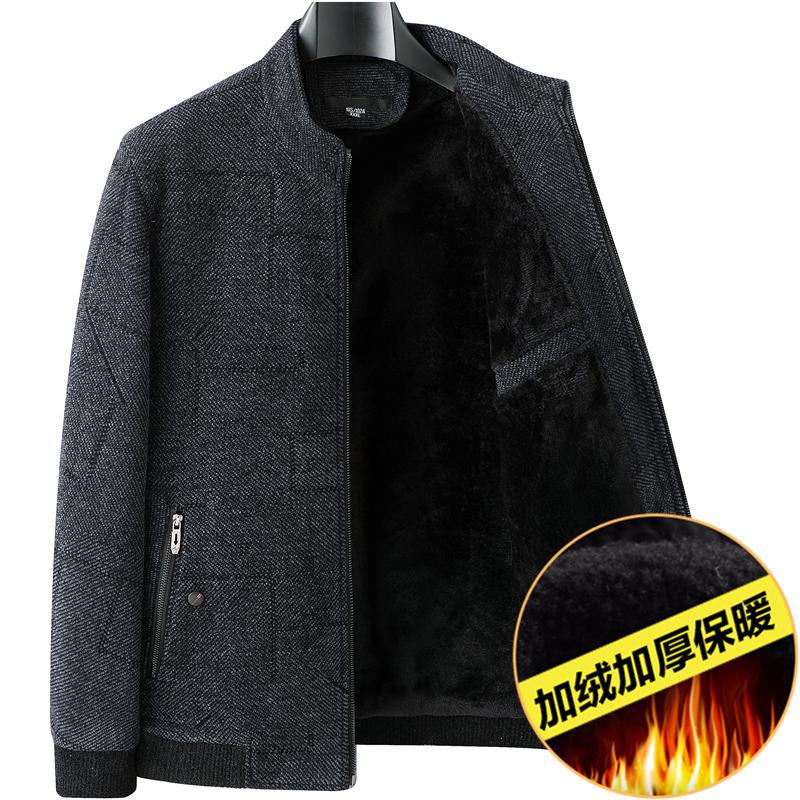 Dad’s Chenille Cotton Jacket - Middle-aged Men's Winter Coat with Velvet Lining