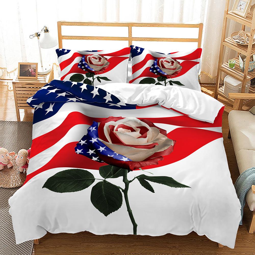 

Home Textile Bed Three-Piece Flower Flower Digital Printing Quilt Cover 70 * 133 two-piece set