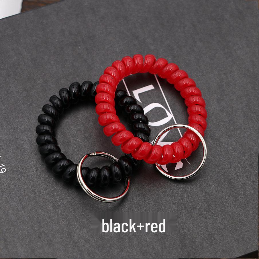 Minimalist Spring Coil Bracelet Keyring & Hair Tie