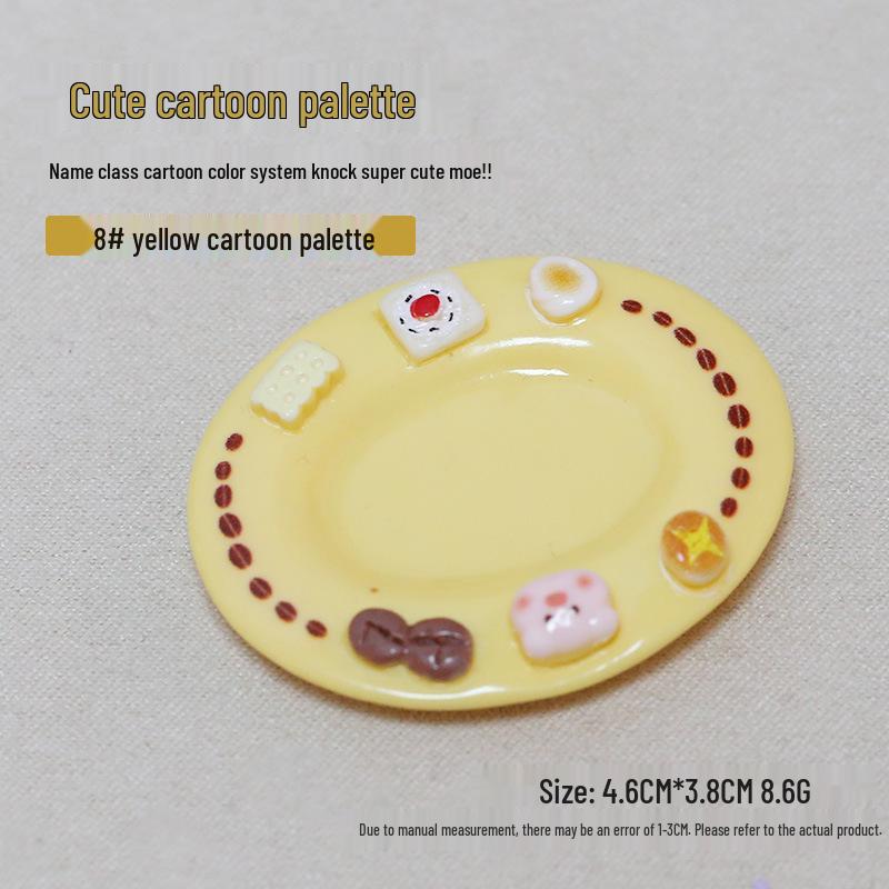 Mini Cake Cartoon Nail Art Palette: Portable Cream, Painting, and Jewelry Pigment Mixer