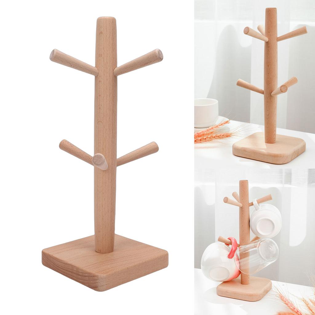 Mug Holder Tree 6 Hooks Decorative Non Slip Multifunction Coffee Cup Tree for Countertop