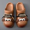 Summer new cute big mouth strap cartoon hole shoes women's bag head breathable soft bottom eva slippers