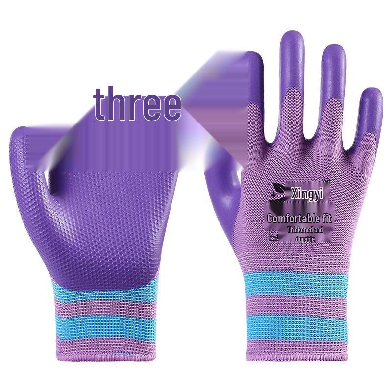 Durable Waterproof Anti-Slip Rubber Work Gloves - Thick, Breathable, and Wear-Resistant for Construction