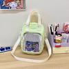 Y2K Cute Cartoon Cat Ita Crossbody Bag Mini Women Casual Shoulder Bags Kawaii Girls Transparent Pocket DIY Display Nylon Handbag