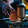 Holz Whiskeybecher Gebrannter Bourbon Whiskeybecher 2 Stück Vintage Cool Rustikal Flasche für Geburtstag Täglichen Gebrauch Küche Reise