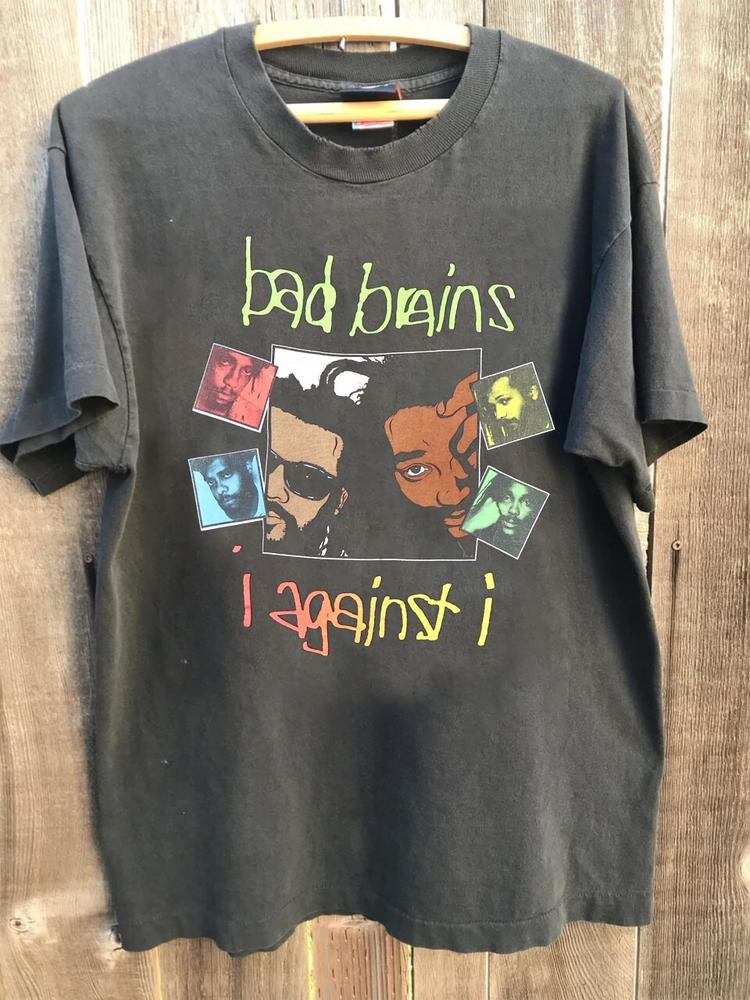 Bad Brains band 90s Basic style Charcoal Unisex T shirt Classic XXXL