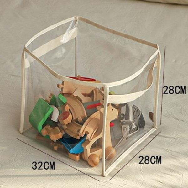 

Transparent Children s Toy Storage Basket Large Size Toy Storage Bag Large Capacity Household Multifunctional Storage Basket S
