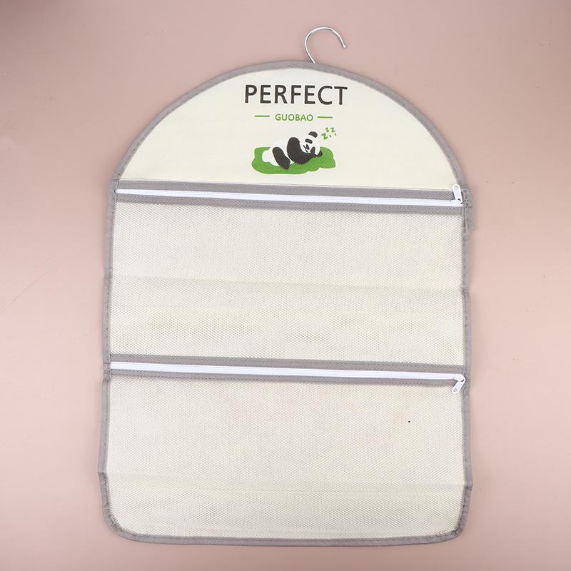 1/2/3-lagige Aufbewahrungstasche aus Mesh mit Reißverschluss, große Kapazität, Unterwäsche-Socken-Tasche, atmungsaktiver Schrank-Organizer mit Kleiderbügel