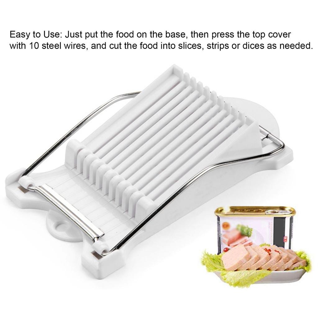 Kitchen Luncheon Meat Ham Cutter Boiled Egg Cutter Stainless Steel Wire Cutting Tool for Banana Sausage Ham