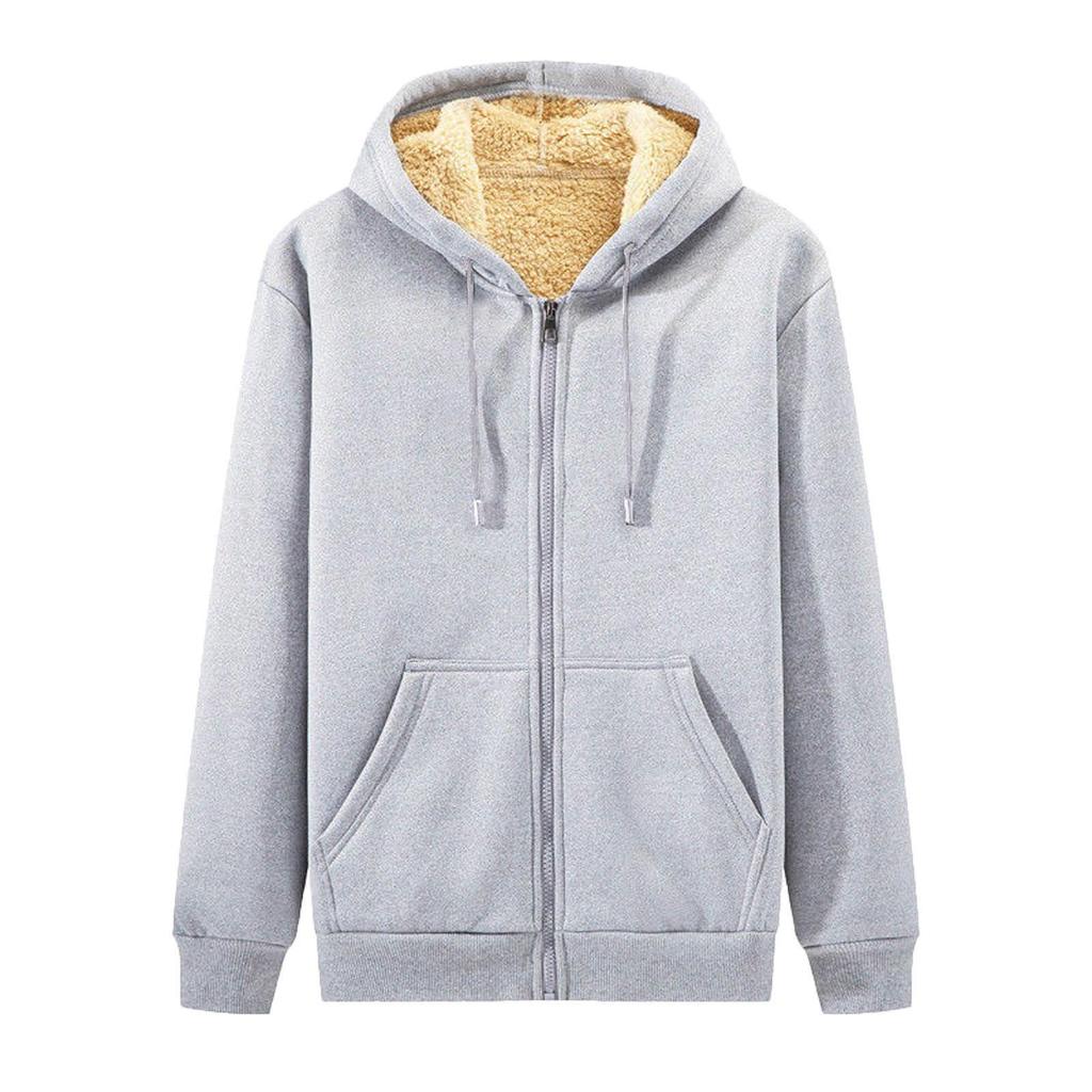 Men‘s Zipper Pullover Long Sleeve Hooded Sweatshirt Tops Blouse