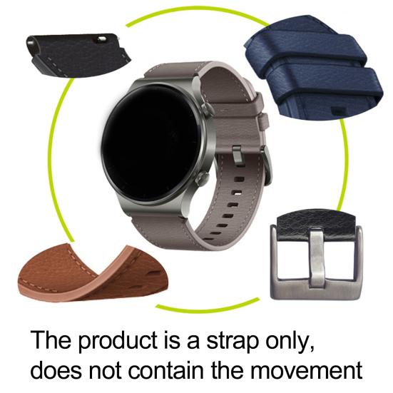 Watch Band Soft Replacement 22mm Faux Leather Watchband Strap Bracelet for Huawei GT/GT2