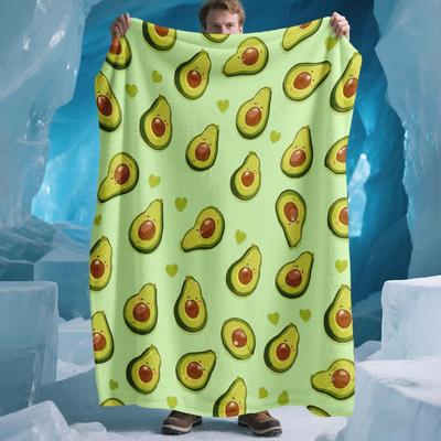 Grünes Avocado-Muster Sofa Schlafsaal Bettwäsche Geschenke Moderne Heimdekoration Helle Avocado Modische Bettdecke oder Dekoration