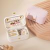 High-end Jewelry Storage Box Ring Pendant Earring Box Travel Portable PU Leather Jewelry Box Birthday Wedding Gift Box