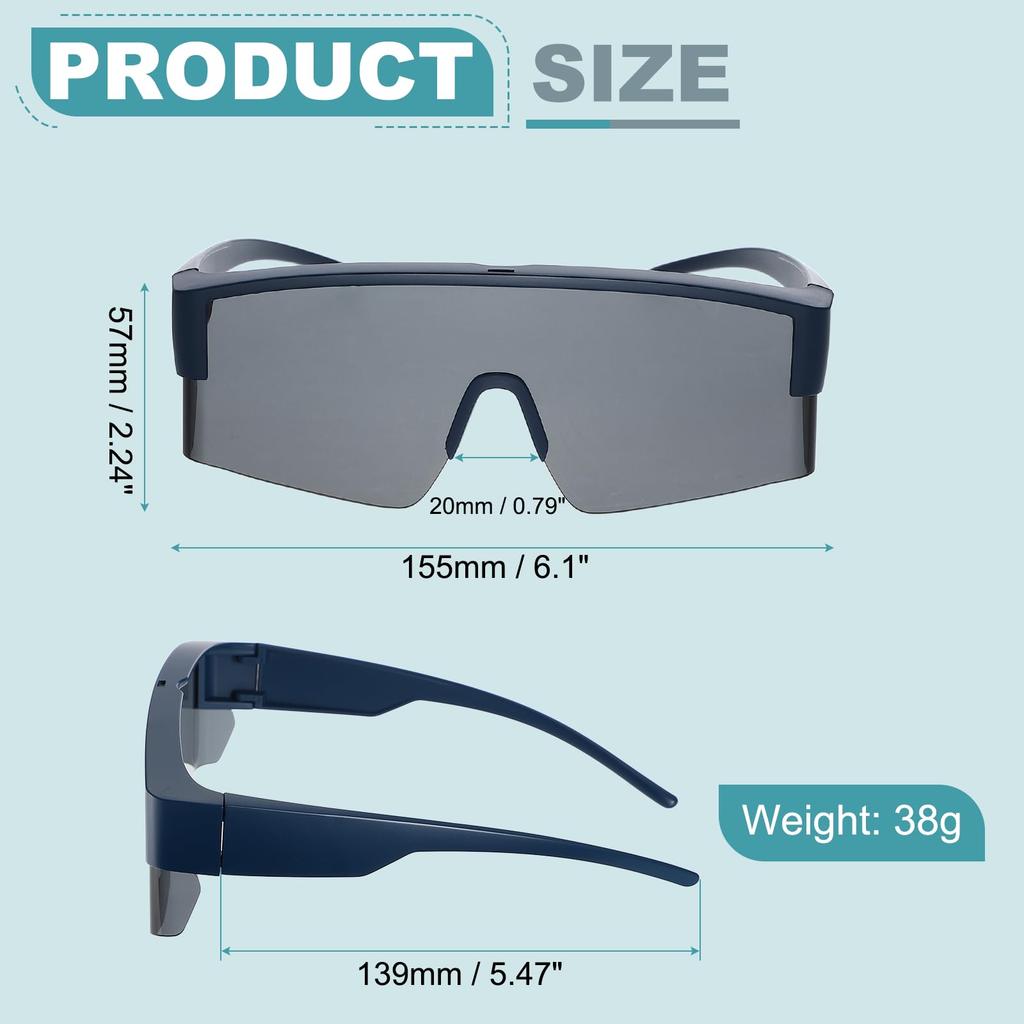 Sports Sunglasses for Men and for and Blue Gray [uxcell] Women, Polarized, Cycling, Hiking, Driving, Fishing, Running, &