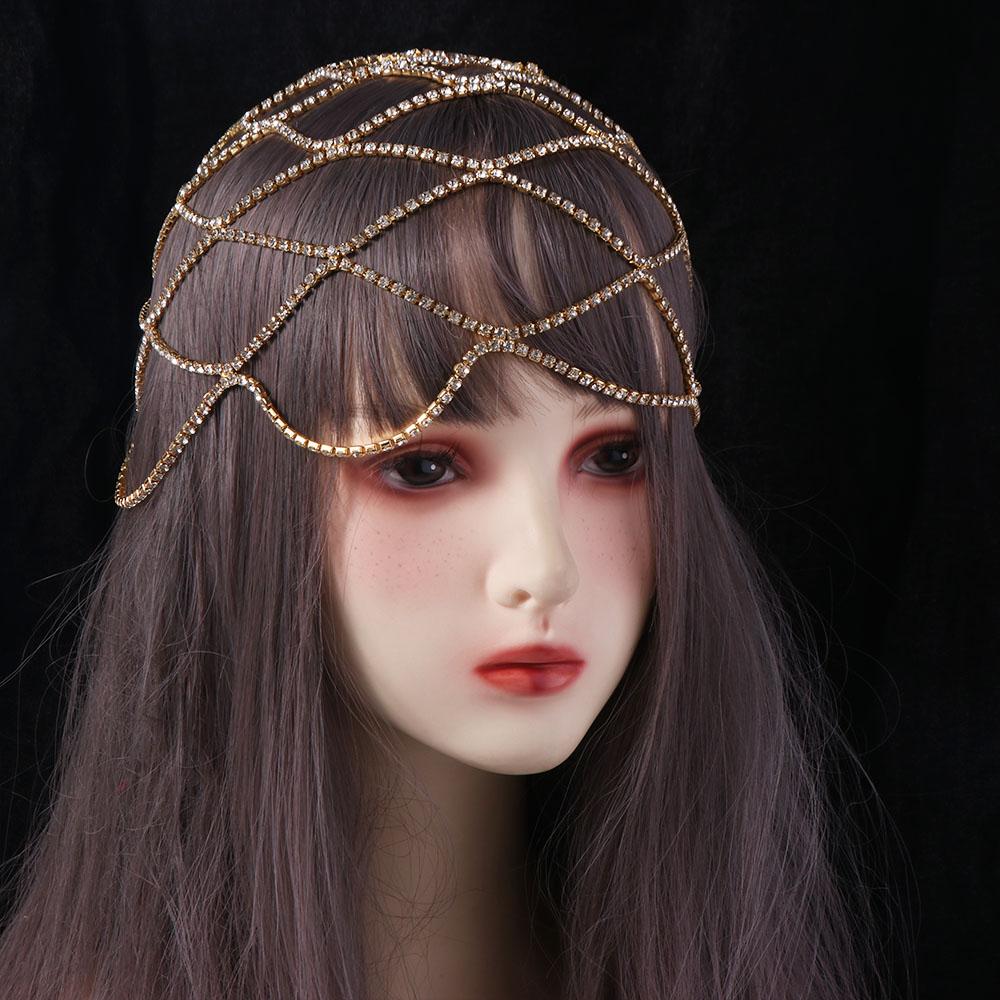 Performance Show Kristall Strass Haarband Braut Hochzeit Boho Stirnband Damen Schmuck