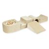 Parco Giochi Morbido in Schiuma con Ponte e Piscina Micro Velvet Morbido Beige + 100 Palline: Oro Rosa, Oro Chiaro, Perla