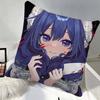 Anime OOuro Kronii Pillow Case Square Pillow Bedroom Sofa Leisure Comfort Cushion Car Home Decoration